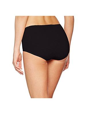 Dames 24/7 midi heup slip - Natural katoen - 52 - Zwart | Dames slip - Onderbroek - Ondergoed - 52 - Onderbroek - Ondergoed - 52 - Onderbroek -