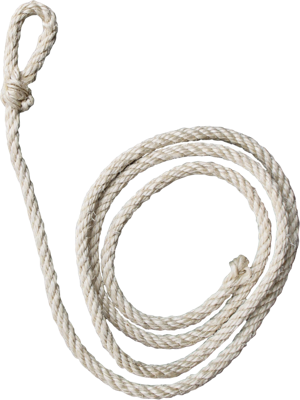 Koetouw wit sisal standaard 240 cm