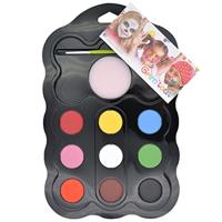 Grim&apos;tout schminkpalet Carnaval, 9 kleuren - thumbnail