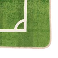 Kindervloerkleed voetbalveld wasbaar antislip 160x230 cm groen - thumbnail