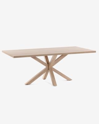 Kave Home Eettafel 'Argo' Eiken, 180 x 100cm, kleur Naturel