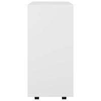 Kast verrijdbaar 60x35x75 cm spaanplaat wit - thumbnail