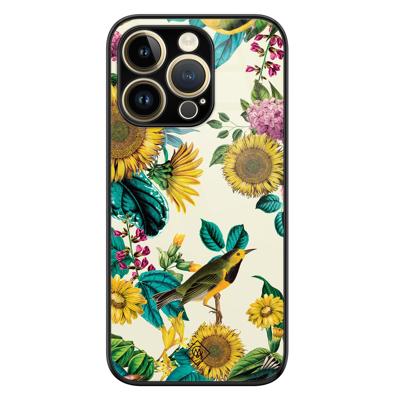iPhone 14 Pro glazen hardcase - Sunflowers
