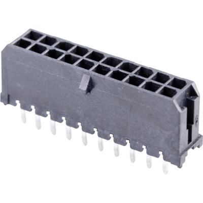 Molex 430452012 Male header, inbouw (standaard) Totaal aantal polen: 20 Rastermaat: 3 mm Inhoud: 1 stuk(s) Tray