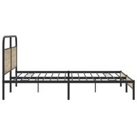 Bedframe zonder matras metaal gerookt eikenkleurig 200x200 cm - thumbnail