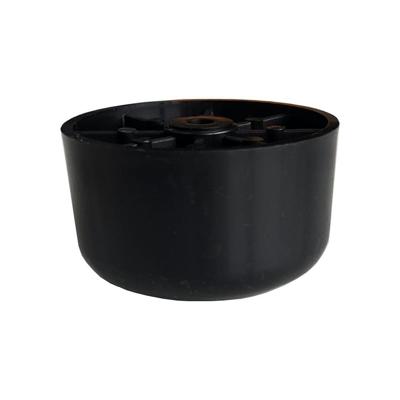 Meubelpoot zwart rond Ø 5 cm en hoogte 2,8 cm van kunststof