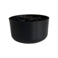 Meubelpoot zwart rond Ø 5 cm en hoogte 2,8 cm van kunststof - thumbnail