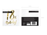 Servetten 18th Birthday Goud - 20 Stuks - thumbnail