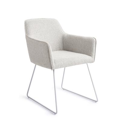 Jesper Home Eetkamerstoel 'Hofu' Slide White, kleur Checkers Charm