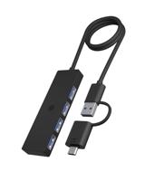 ICY BOX USB 3.0 HUB (4-in-1) met 4X USB-A-poorten, USB-verdeler, USB-C & USB-A-aansluiting, splitter, meervoudige stekker, IB-HUB1424-C3 - thumbnail