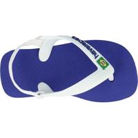 Teenslippers voor baby Brasil Logo II HAVAIANAS marine - thumbnail