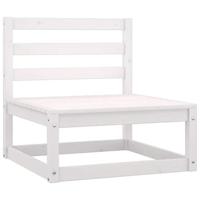 2-delige Loungeset massief grenenhout wit - thumbnail