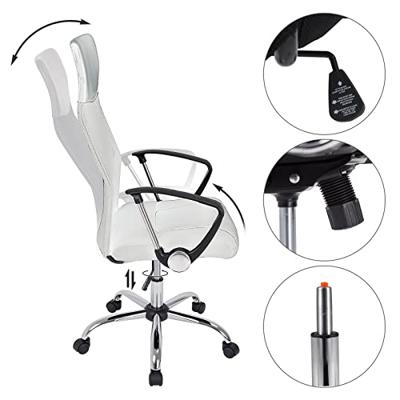 Monzana Bureaustoel - met - gaasnet - in - wit Monzana Bureaustoel - met - gaasnet - in - wit