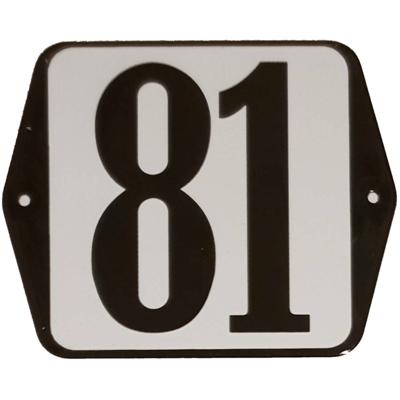Huisnummer naambordje standaard 15x12 cm nummer 81 - Warentuin mix