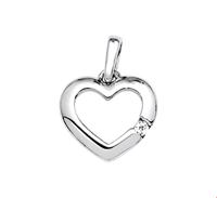 Hanger Hart zilver-zirconia - thumbnail