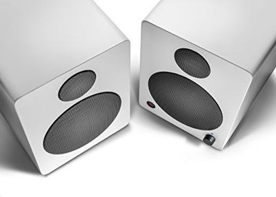 Wavemaster CUBE MINI white - luidsprekersysteem (36 watt) met Bluetooth-streaming, digitale aansluiting en IR-afstandsbediening, actieve boxen, gebruik voor TV/tablet/smartphone, wit (66371)