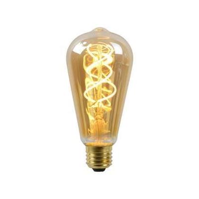 Lucide ST64 - Filament lamp - Ø 6,4 cm - LED Dimb. - E27 - 1x4,9W 2200K - Amber
