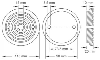 KS Tools 160.0589 Rubberen mat (Ø) 115 mm