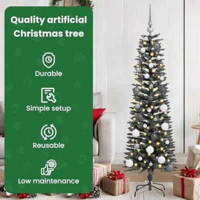 VidaXL Kunstkerstboom met 150 led groen 150 cm pvc en plastic en staal