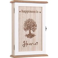 Sleutelkast - Trion Evim - Sleutelrek - Home - Wit/Hout - MDF - thumbnail