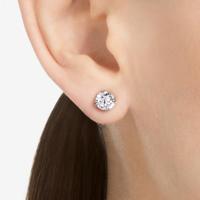 Swarovski 5636712 Oorknoppen Constella zilverkleurig-wit 6 x 6 mm - thumbnail