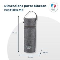 THERMOBABY babyflessenhouder - geïsoleerd - grijs gemêleerd - thumbnail
