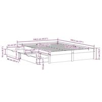 Bedframe zonder matras massief grenenhout 135x190 cm - thumbnail