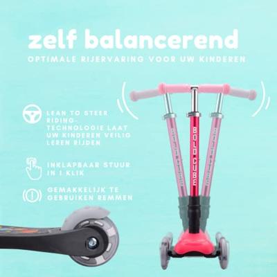 BOLDCUBE teeny fold driewielstep - raket zwart