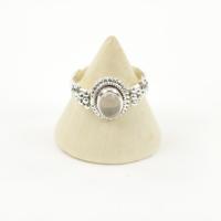 Zilveren Ring met Rozenkwarts Maat 18 (Sterling Zilver 925) - thumbnail