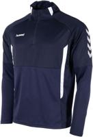 hummel Authentic 1/4-Zip Trainingstrui Donkerblauw Wit - thumbnail