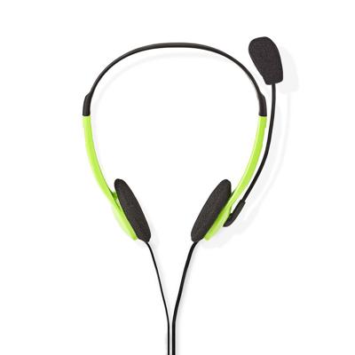 Nedis CHST100GN Pc-headset On-ear 2x 3,5 Mm Connectoren 2,0 M Groen - thumbnail