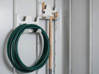 Metalen berging Neo - Dubbele deur - Donkergrijs/zilver - 2B (236x236 cm) - thumbnail