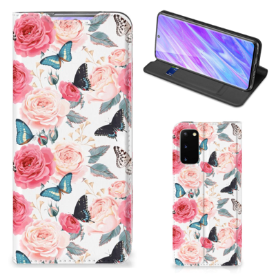 Samsung Galaxy S20 Smart Cover Butterfly Roses Samsung Galaxy S20 Smart Cover Butterfly Roses