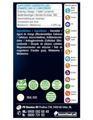 Lucovitaal Melatonine Puur 0.299mg Tabletten