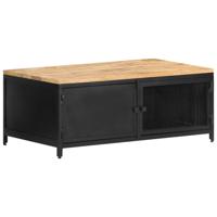 Salontafel 90x50x37 cm massief ruw mangohout - thumbnail