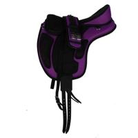 Pagony boomloos zadel compleet paars maat:17 - thumbnail
