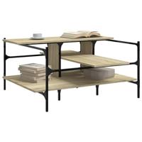 Salontafel 100x100x48,5 cm bewerkt hout sonoma eikenkleurig - thumbnail