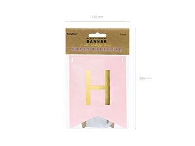 Letterslinger Happy Birthday Lichtroze