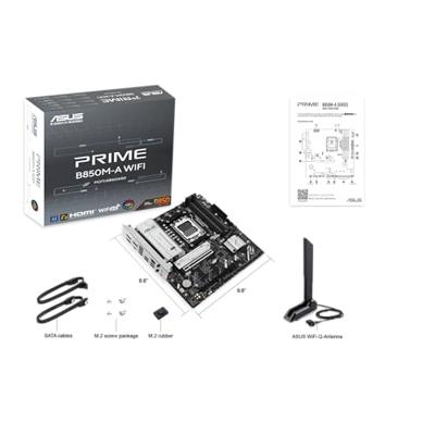 Asus PRIME B850M-A Moederbord Socket AMD AM5 Vormfactor Micro-ATX Moederbord chipset AMD® B850