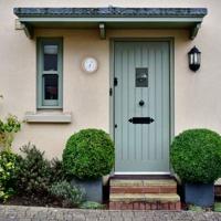 NeXtime NE-4302BR Buitenthermometer 22CM Metaal Bruine Lily - thumbnail