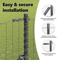 VidaXL Afrasteringspaal 13 pcs grijs staal - thumbnail