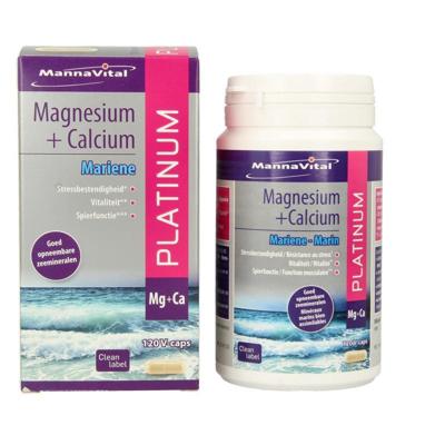 Mannavital Magnesium + Calcium Mariene V-caps 120