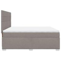 Boxspring met matras stof taupe 200x200 cm - thumbnail