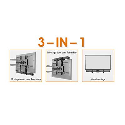 My Wall HZ 31 L Soundbar-beugel Vast Zwart 1 stuk(s)