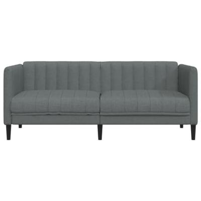 Tweezitsbank stof donkergrijs