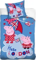 Peppa Pig Londen Dekbedovertrek 140 x 200 cm katoen - thumbnail