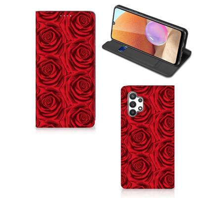 Samsung Galaxy A32 4G | A32 5G Enterprise Editie Smart Cover Red Roses Samsung Galaxy A32 4G | A32 5G Enterprise Editie Smart Cover Red Roses