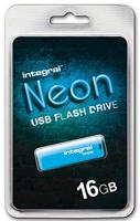 Integral Neon USB 2.0 stick, 16 GB, blauw - thumbnail