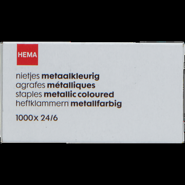 HEMA Nietjes Metaalkleurig 24/6 1000 Stuks bij Jumbo