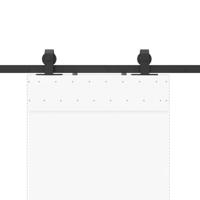 Doos met onderdelen voor schuifdeur 200 cm staal zwart - thumbnail